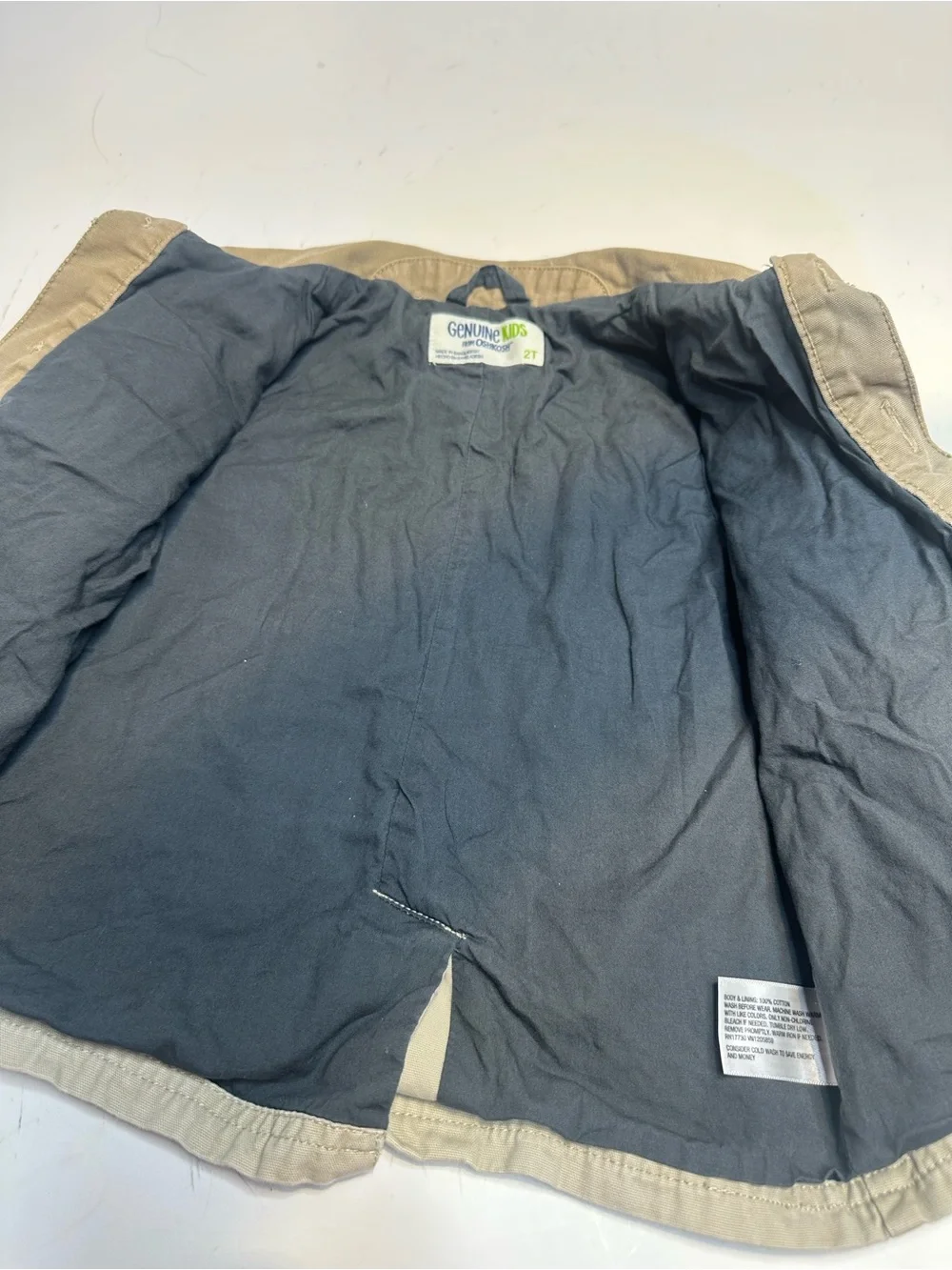 OshKosh B'gosh Two-Tone Brown & Beige Cotton Utility Jacket
